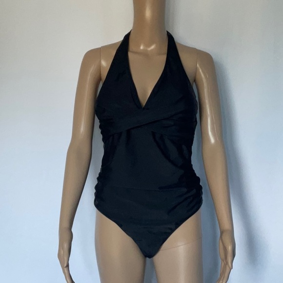 Other - Black Halter One-Piece Swimsuit Womens Size L